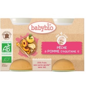 BABYBIO Pêche Pomme d’Aquitaine 2 | 130G