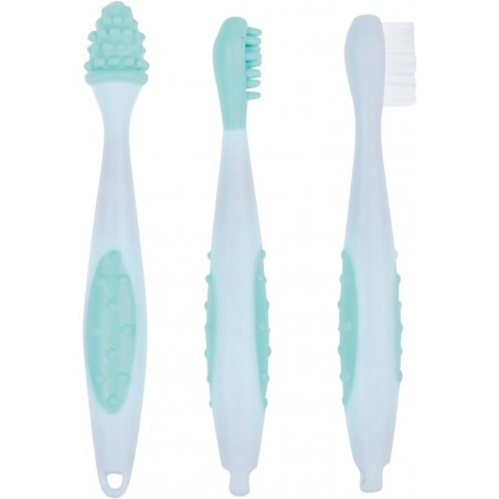 BEBE CONFORT 3 BROSSES A DENTS AVEC ETUI SAILOR BLEU 0-36MOIS