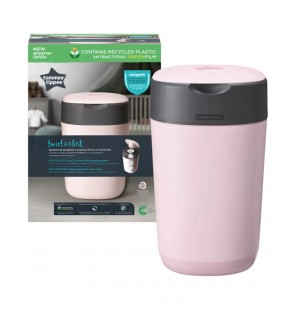 TOMMEE TIPPEE Poubelle à couches Anti-Odeur Twist & Click - Rose