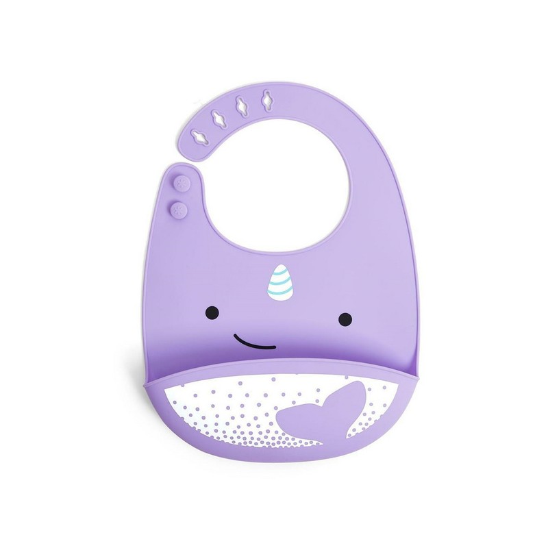 SKIP HOP Bavoir en Silicone Zoo- Narval