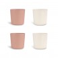 CITRON Set de 4 gobelets biosourcé - Rose / Crème