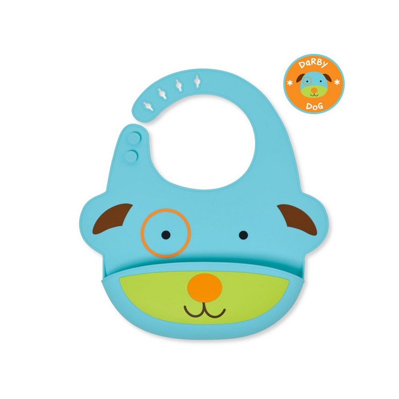 SKIP HOP Bavoir en Silicone Zoo - Chien