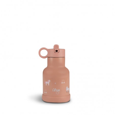 CITRON Gourde isotherme 250 ml avec code QR citron - Licorne rose