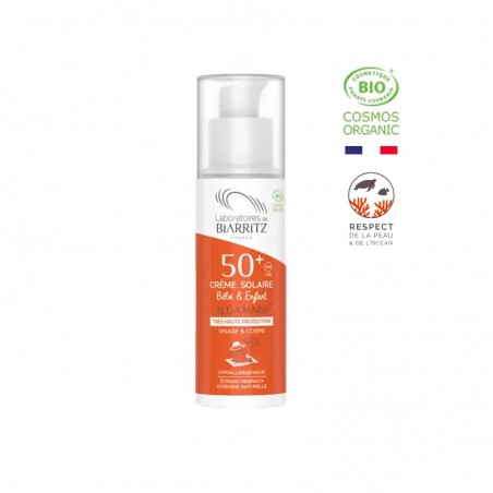 BIARRITZ ALGAMARIS Crème Solaire Bébé & Enfant Spf 50+ | 100 Ml