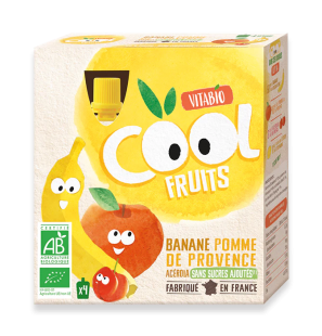 VITABIO COOL FRUITS POMME BANANE ACEROLA 4*90G