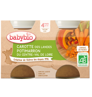 BABYBIO Pot Carotte Potimarron | 2X130G