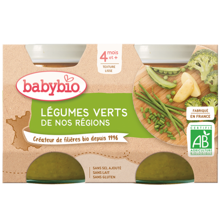 Babybio Pot Légumes Verts | 2X130G