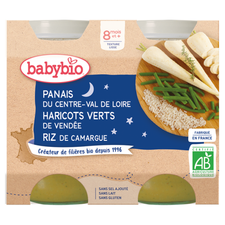 BABYBIO PANAIS HARICOTS VERTS & RIZ DE CAMARGUE