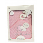 MON BABY Cap De Bain+Doudou Mord 100 X 100cm A Dormir Rose