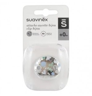 SUAVINEX Attache Sucette Bijou +0 Memories bleu