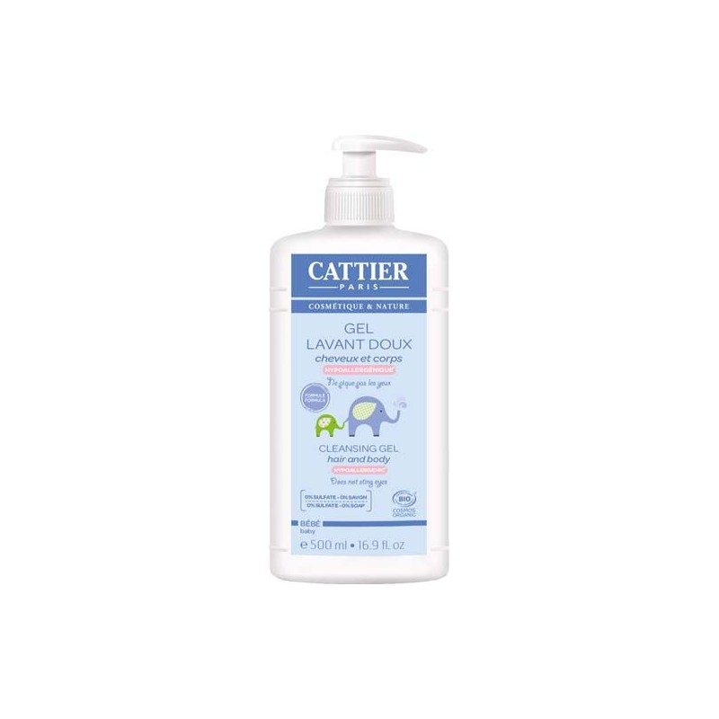 CATTIER BEBE GEL LAVANT DOUX CHEVEUX ET CORPS 500ML