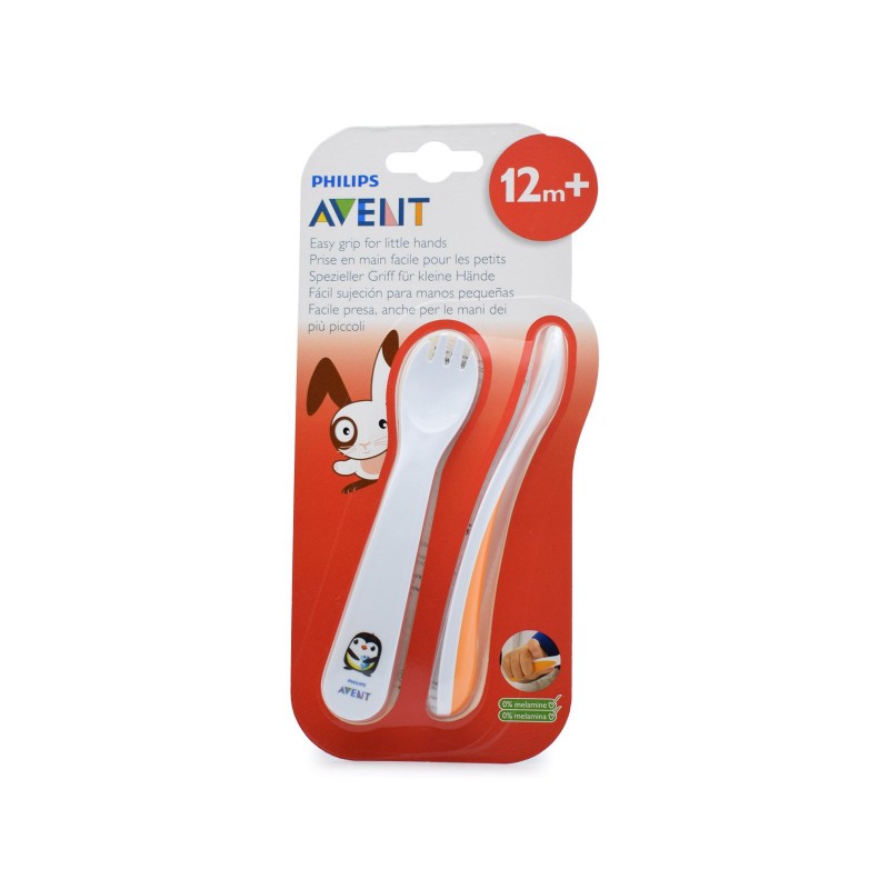 AVENT TODDLER CUILLERE ET FOURCHETTE +12MOIS