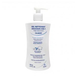 GILBERT GEL NETTOYANT DOUCEUR 3EN1 VISAGE CORPS ET CHEVEUX DES LA NAISSANCE 400ML