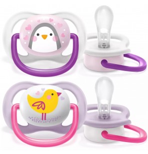 AVENT SUCETTE ORTHODONTIQUE 0-6MOIS GIRL PENG/BIRD