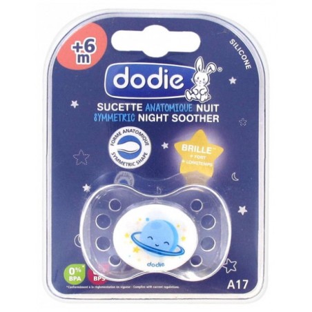 DODIE SUCETTE ANATOMIQUE NUIT COEUR POISSON +6MOIS