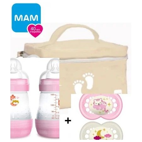 MAM PACK BIBERON 160ML + SUCETTE PERFECT 0-6MOIS A -50%