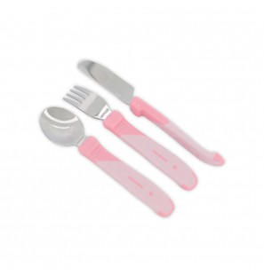 TWISTSHAKE Couverts enfant inox rose 3 pièces