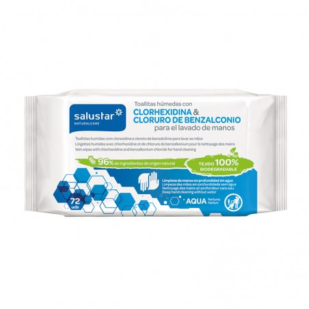 SALUSTAR LINGETTES CHLORHEXIDINE ET CHLORURE DE BENZALKONIUM B72 UNITES