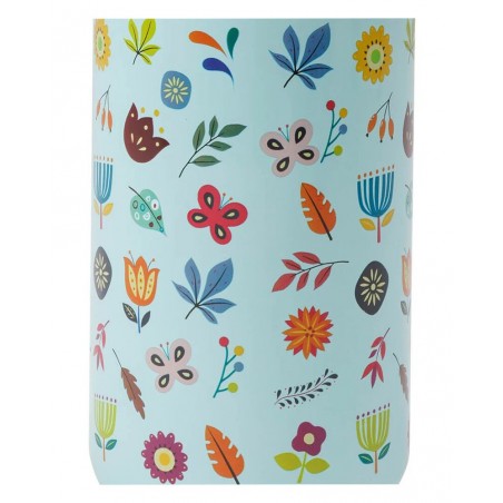 Eurekakids - Gourde A Paille Turquoise Fleurs