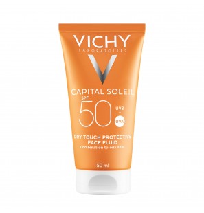 Vichy Offre Capital Soleil Émulsion Anti-Brillance Toucher Sec SPF50 Peau Sensible Mixte à Grasse | 50ml