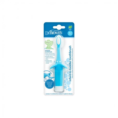 Dr Browns Brosse à dents bleu 0-3ans