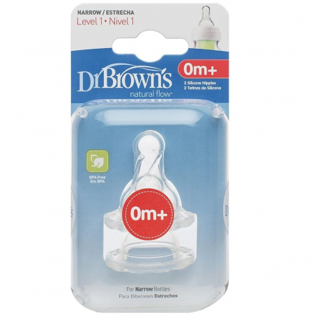 DR BROWNS 2 Tetines Col Etroit L1 +0m 302-INTL