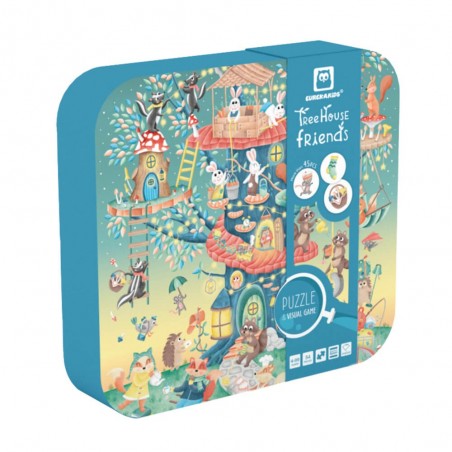 EUREKAKIDS Puzzle d'observation Tree House Friends – 54 pièces