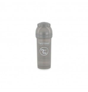 Twistshake biberon 2m+ anti-colique 260ml gris pastel