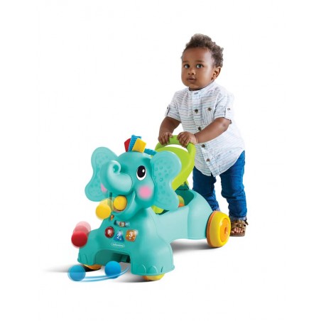 INFANTINO porteur 3EN1 éléphant ramasseur de balles 6M+