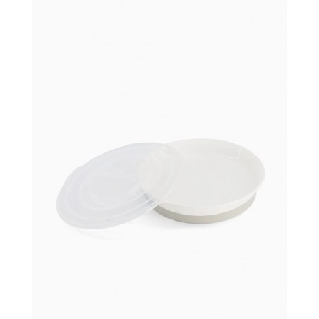 TWISTSHAKE Assiette avec Couvercle - Blanc