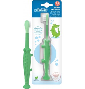 DR BROWNS Brosse à dents pour bébés Crocodile1 à 4 ans