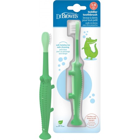 DR BROWNS Brosse à dents pour bébés Crocodile1 à 4 ans