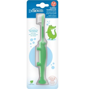 DR BROWNS Brosse à dents pour bébés Crocodile1 à 4 ans