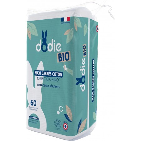 DODIE MAXI CARRES COTON 3EN1 SIEGE VISAGE MAINS 100% COTON B60