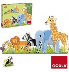 GOULA Puzzle XXL Découverte des Animaux de la Jungle