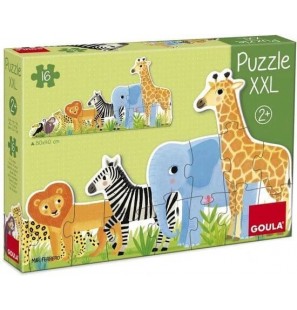 GOULA Puzzle XXL Découverte des Animaux de la Jungle