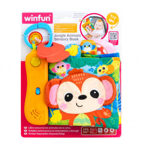 Winfun-LIVRE SENSORIEL DES ANIMAUX DE LA JUNGLE