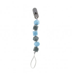 NUBY ATTACHE SUCETTE EN SILICONE BLEU