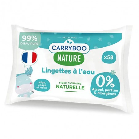 CARRYBOO LINGETTES A L'EAU ET EXTRAIT DE CALENDULA BIO B58