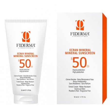 FIDERMA écran solaire minéral spf 50 teinté | 50 ml