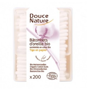 DOUCE NATURE bâtonnets d'oreille Bio | 200 u