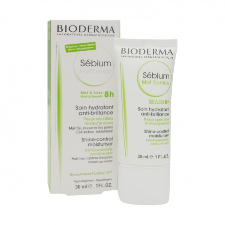 BIODERMA SEBIUM mat control soin hydratant anti-brillance 30 ml