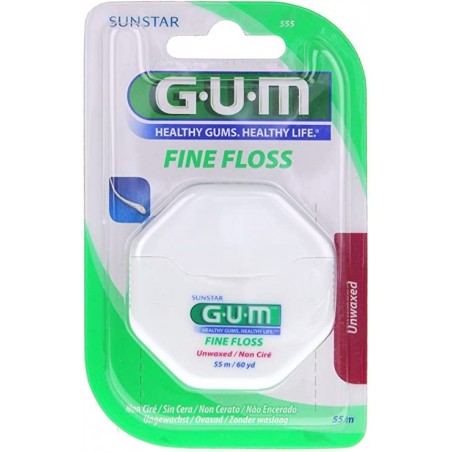 GUM FINE FLOSS fil dentaire non ciré REF 555